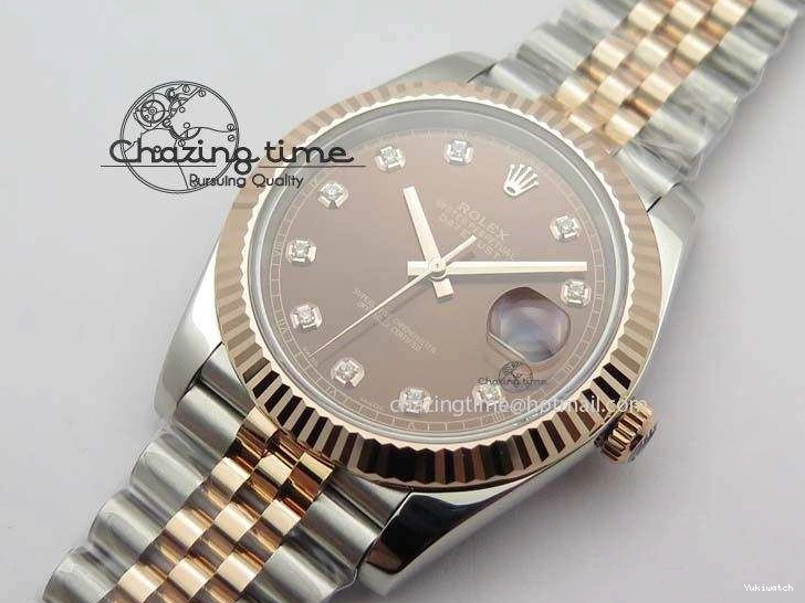 DateJust Dial Jubilee On Bracelet Best RG Fluted Noob 1:1 41mm Wrapped A3235 Brown Edition 126303 Diam Bezel 1231